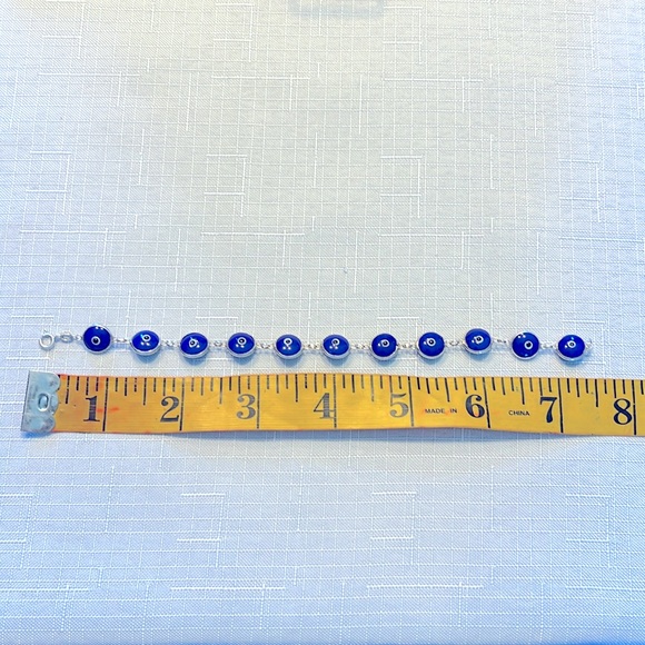 BRACELET STERLING 925 SILVER PLATED MARKED - Picture 5 of 5